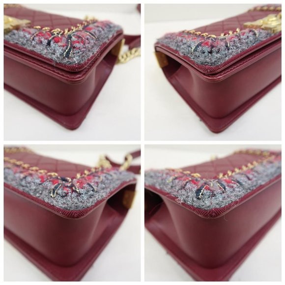 Chanel Boy Small Around Winered Lambskin Bag - Picture 4 of 8